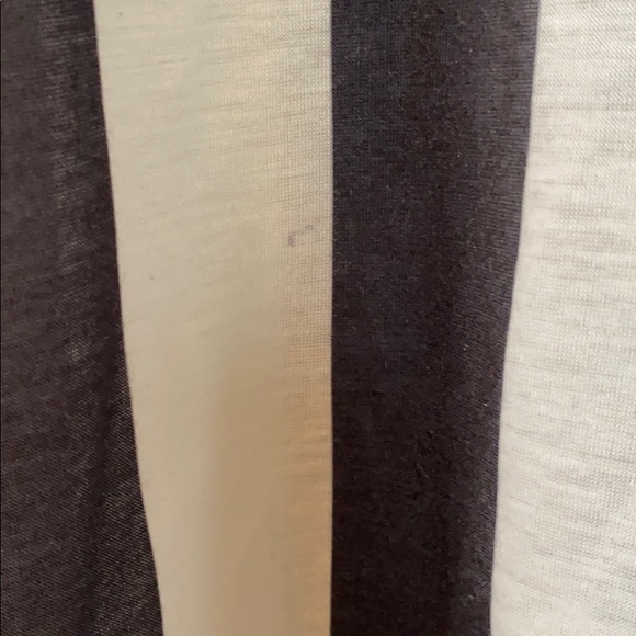 H&M | Sheer Geometric Striped Cream Black Top - Picture 3 of 8